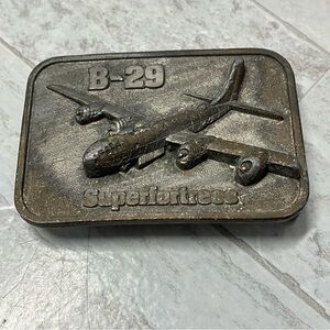 VINTAGE B-29 Superfortress Boeing airplane belt buckle 3D Buckle Connection 80s